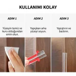 2 Metre Silikon Şeffaf Kenar Koruyucu Şerit – Masa Köşe Koruyucu Bant - Görsel 9