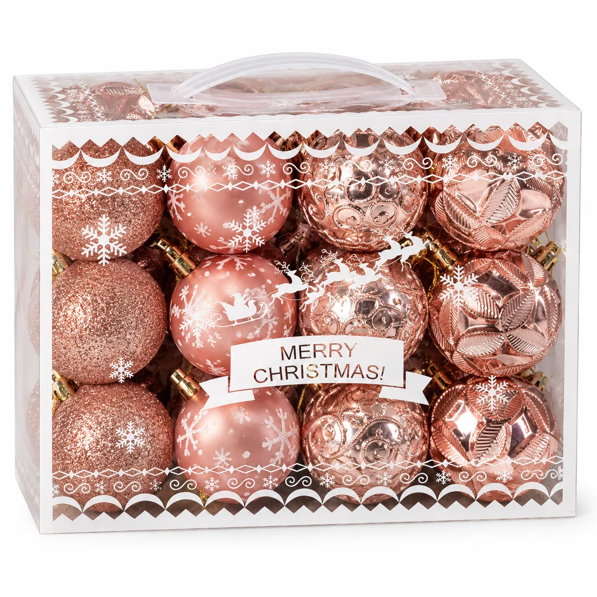 24-parca-luks-rose-gold-yilbasi-agac-susu-seti 24 Parça Lüks Rose Yılbaşı Ağaç Süsü - Görsel 1