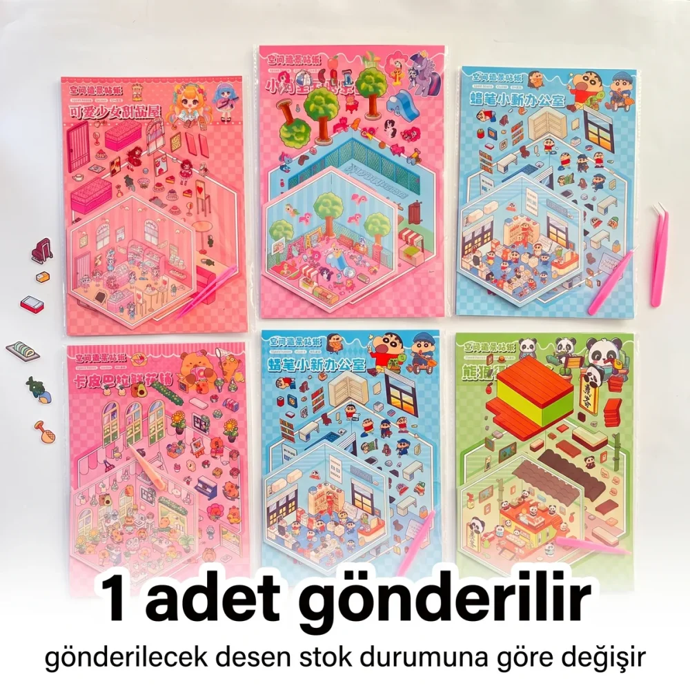 3D DIY Sticker Seti – Kendin Yap Kabartmalı Çıkartma Etkinlik Seti - Görsel 6