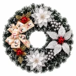 45 cm Yılbaşı Kapı Süsü Çelenk - Görsel 7