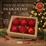 8 cm Lüks Yılbaşı Topu 6'lı - Görsel 8