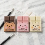 Ayılı Çikolata Silgi – Ayıcık Desenli Çikolata Tablet Silgi - Görsel 3