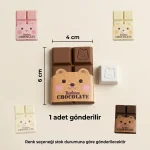 Ayılı Çikolata Silgi – Ayıcık Desenli Çikolata Tablet Silgi - Görsel 4