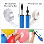 Balon Hazırlık Seti – Balon Pompası, Balon Zinciri ve Balon Yapıştırma Bandı - Görsel 5