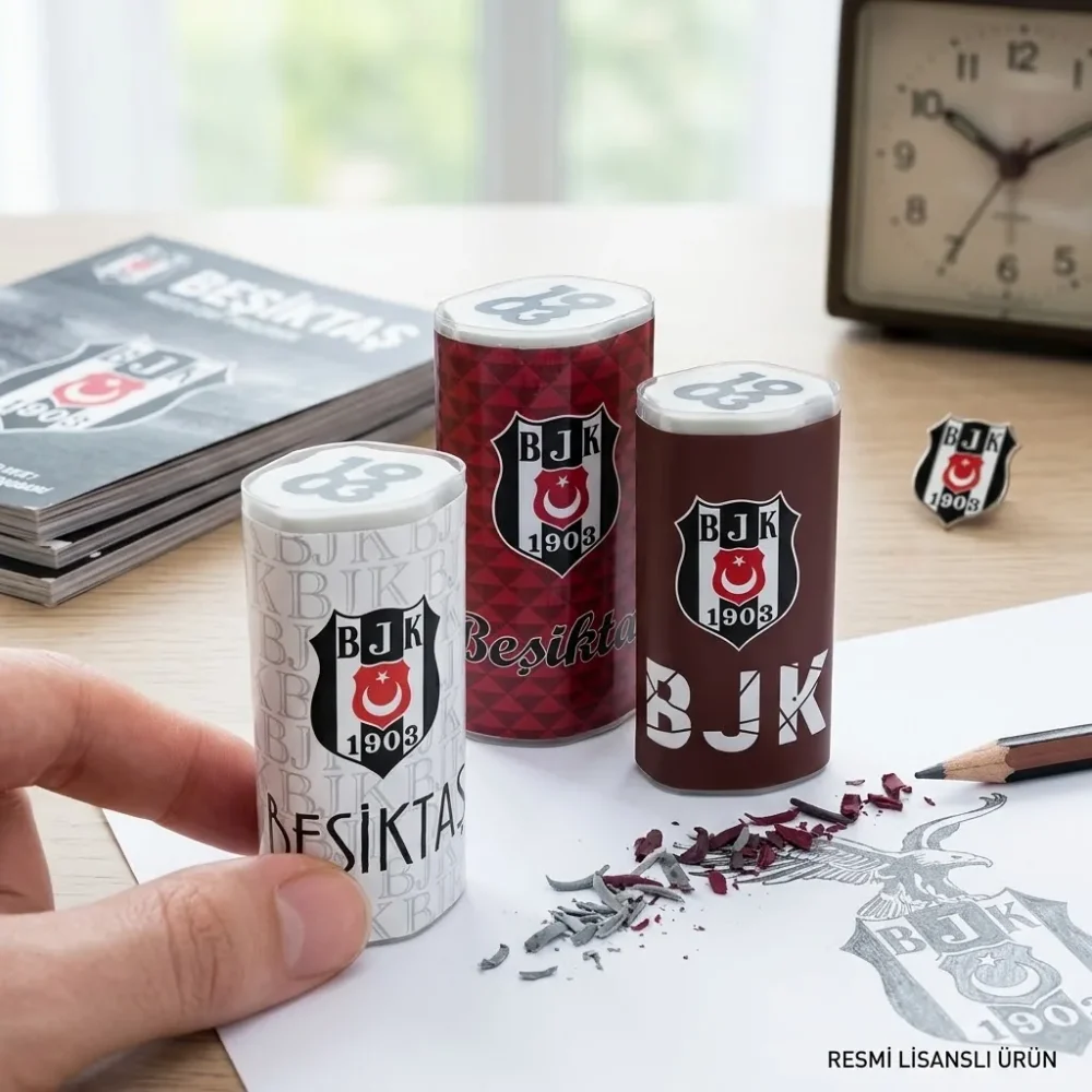 Beşiktaş Lisanslı Amblem Şeklinde Silgi – BJK Logolu Taraftar Silgisi - Görsel 4
