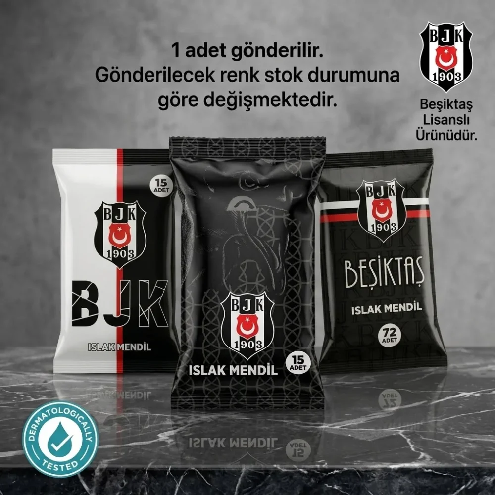 Beşiktaş Lisanslı Paket Islak Mendil – BJK Taraftar Cep Mendili - Görsel 5