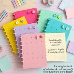 Crotus Delikli Defter – Disk Ciltli Renkli Planlayıcı Not Defteri