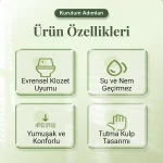 EVA Klozet Örtüsü – Yıkanabilir Kulplu Klozet Kapak Minderi - Görsel 7