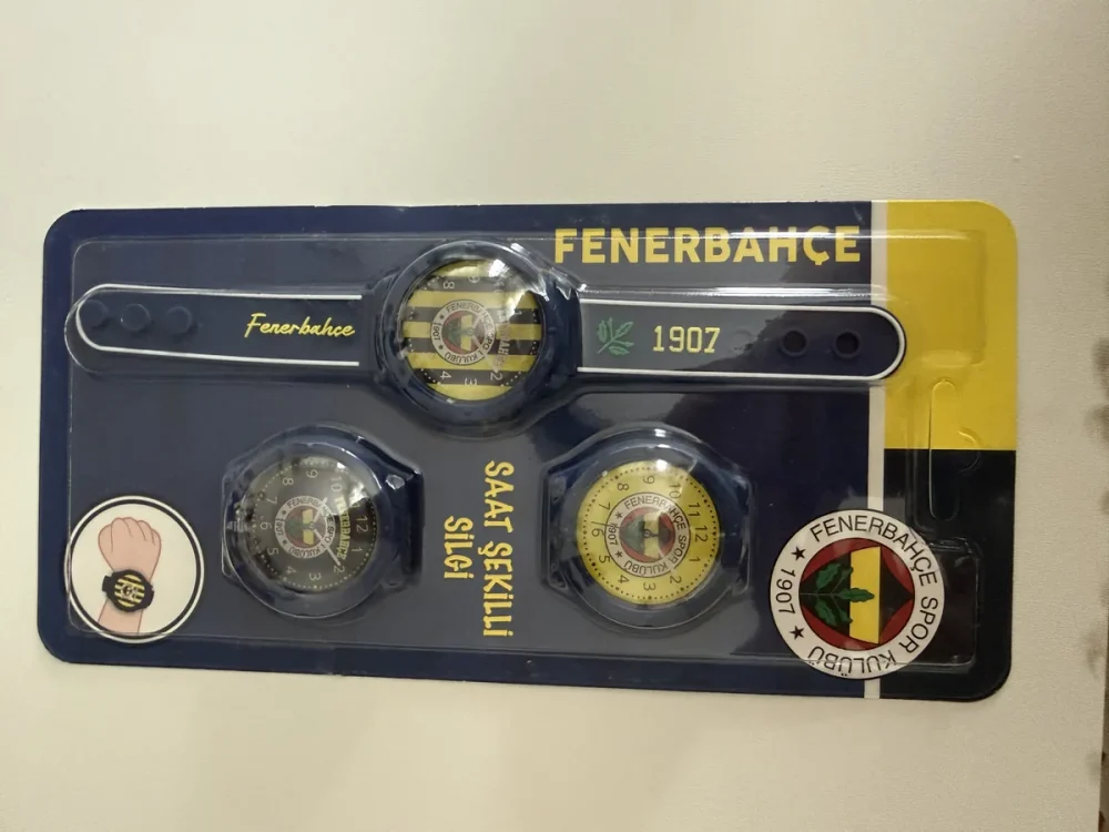 Fenerbahçe Lisanslı Kol Saati Şekilli Silgi – Takılabilir Sarı Lacivert Silgi - Görsel 9