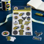 Fenerbahçe Lisanslı Sticker Etiket Seti – Sarı Lacivert Taraftar Çıkartmaları - Görsel 3