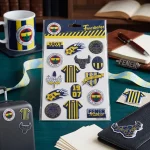 Fenerbahçe Lisanslı Sticker Etiket Seti – Sarı Lacivert Taraftar Çıkartmaları - Görsel 5