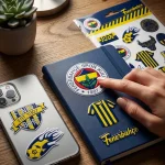 Fenerbahçe Lisanslı Sticker Etiket Seti – Sarı Lacivert Taraftar Çıkartmaları - Görsel 7