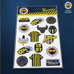Fenerbahçe Lisanslı Sticker Etiket Seti – Sarı Lacivert Taraftar Çıkartmaları - Görsel 8