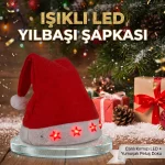 Işıklı LED Yılbaşı Şapkası - Görsel 3