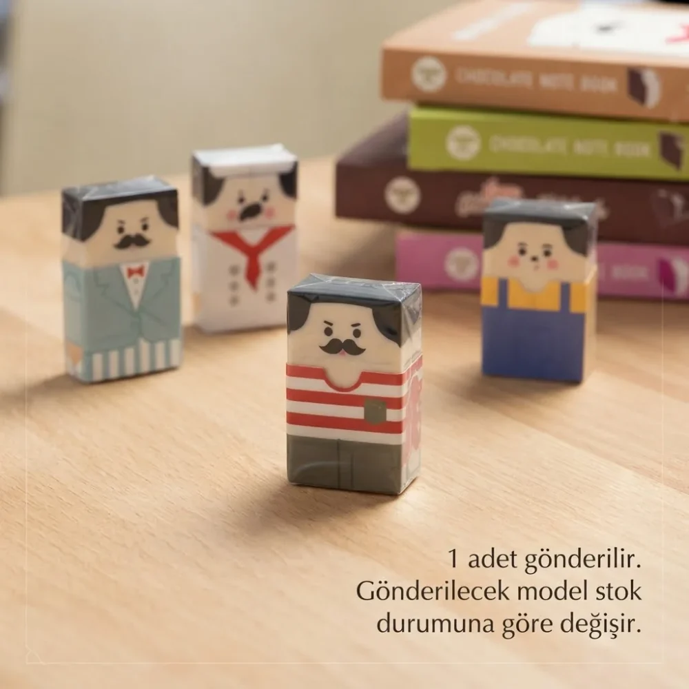 Kelleşen Silgi – Komik Karakterli Saçı Dökülen Eğlenceli Silgi - Görsel 8