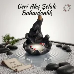 Koi Balığı Figürlü Geri Akış Tütsülük – Şelale Efektli Dekoratif Tütsülük - Görsel 2