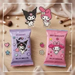 Kuromi Paket Islak Mendil – Sanrio Kuromi Desenli Cep Mendili - Görsel 2