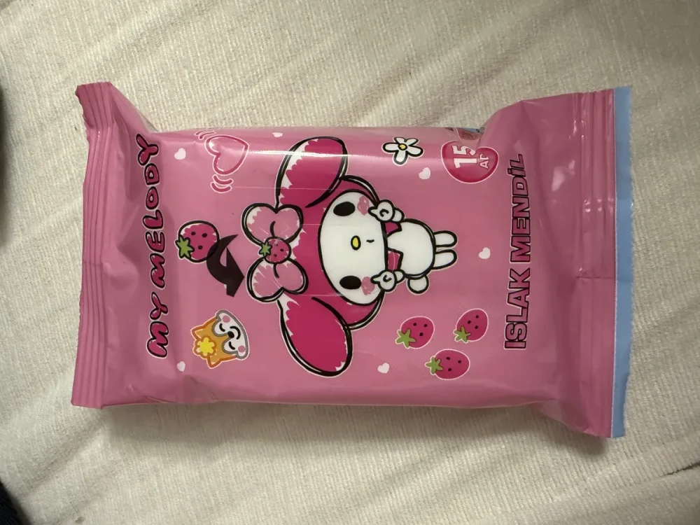 Kuromi Paket Islak Mendil – Sanrio Kuromi Desenli Cep Mendili - Görsel 7