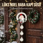 Lüks Noel Baba Kapı Süsü - Görsel 2