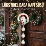 Lüks Noel Baba Kapı Süsü - Görsel 3
