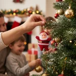 Noel Baba Yılbaşı Süsü 6 cm Kadife Kırmızı 6'lı