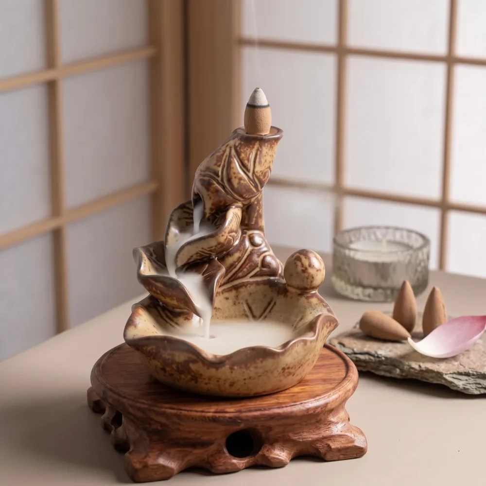 Zen Tarzı Şelale Geri Akış Tütsülük – Dekoratif Aromaterapi Tütsülüğü - Görsel 3